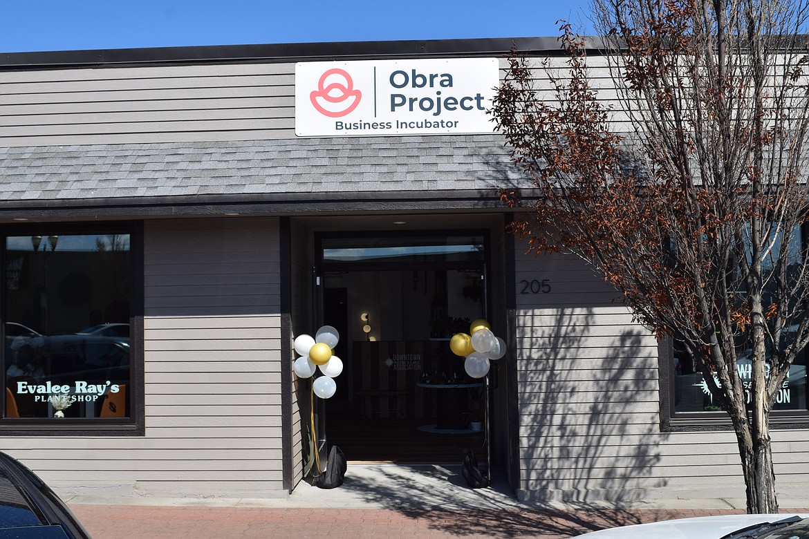 The outside of the Downtown Moses Lake Association’s new business incubator, the Obra Project.