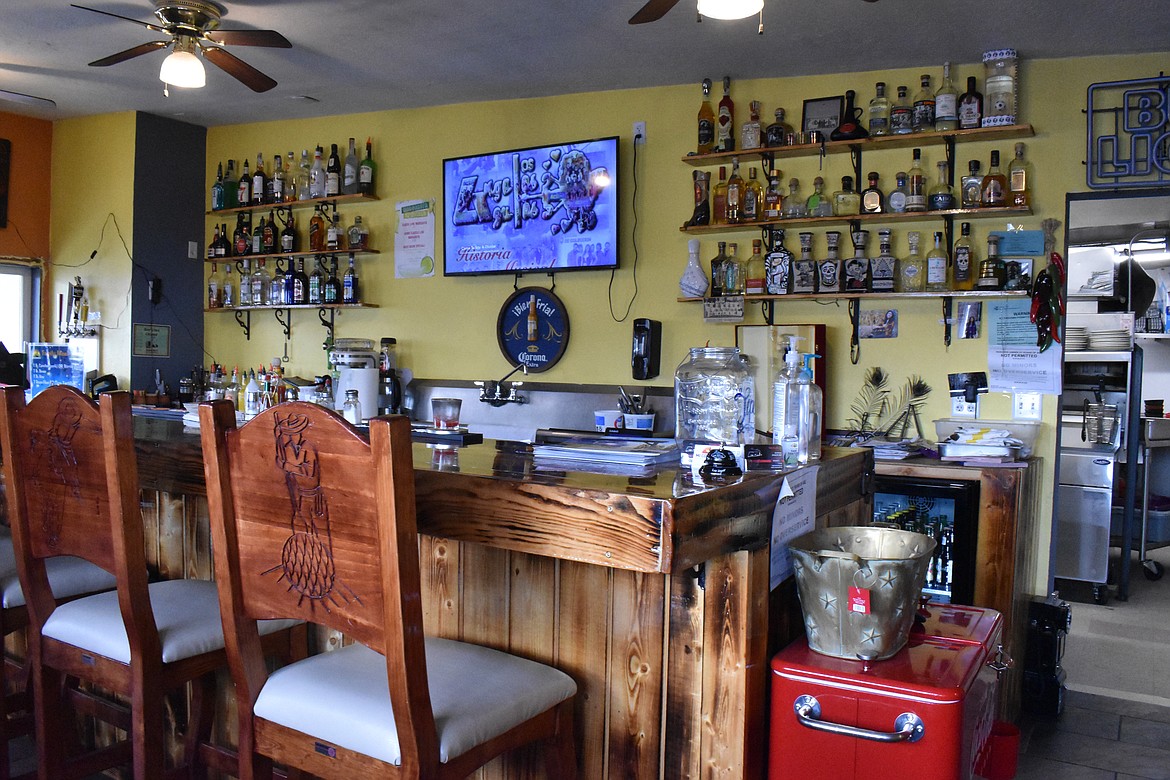 Mi Cocinita Mexican Grill and Cantina in Soap Lake features a full bar, which was custom-made by owner Emerita Villafana’s son, Joaquin Hernandez.
