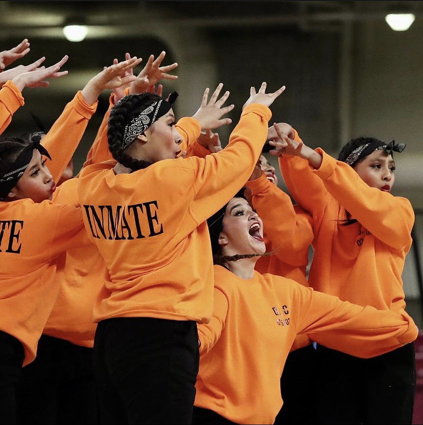 The Othello High School Dance and Drill team earned a state championship for its hip-hop routine (pictured), which told a story about tough girls in jail. Team members said supporting one another and connecting before the competition were vital in achieving success at the state level.