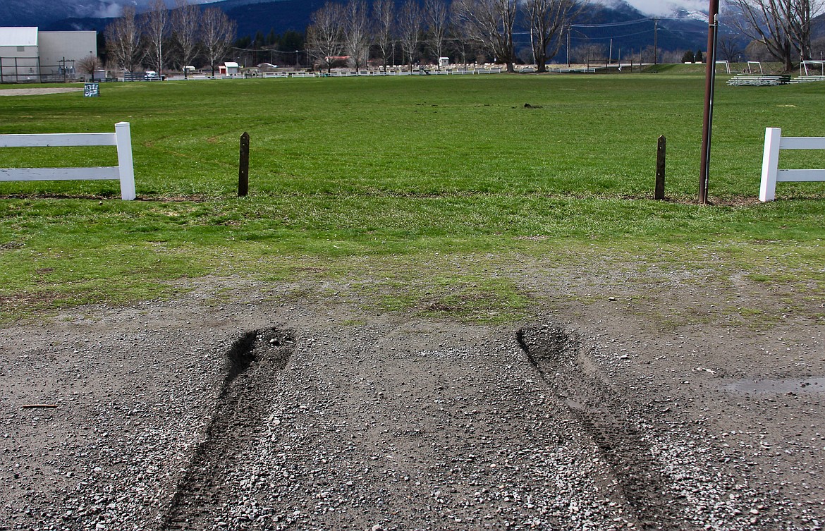 Boundary County Fairground's field was disturbed sometime between the evening of April 3, and the morning of April 4, by a vehicles driving at high speeds across the grass. The vandal returned at least one more time to disturb the ground.