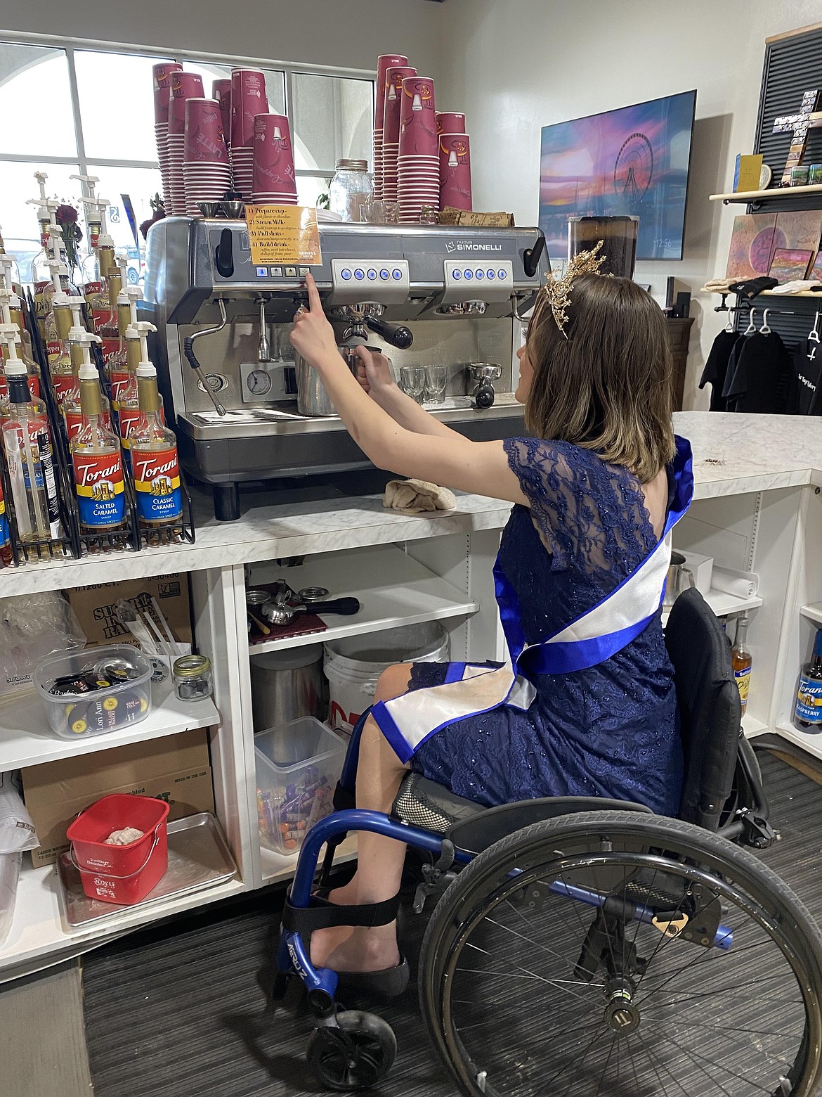 Ms. Wheelchair Idaho 2022, Jessica Bellefeuille is able to comfortably do her work as a barista at Village Bakery in Hayden because of workplace accommodations, like lower countertops and easy access to ingredients. After experiencing years of workplace discrimination, Bellefeuille is using her platform to advocate for employees living with disabilities or handicaps.