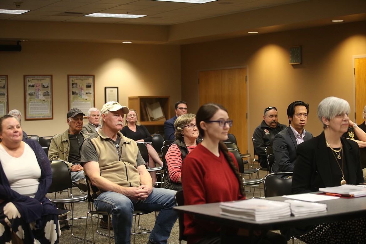 Kootenai County residents gathered Thursday for a special meeting of the Board of County Commissioners, where the group received recommendations on how to spend COVID-19 relief funds. KAYE THORNBRUGH/Press