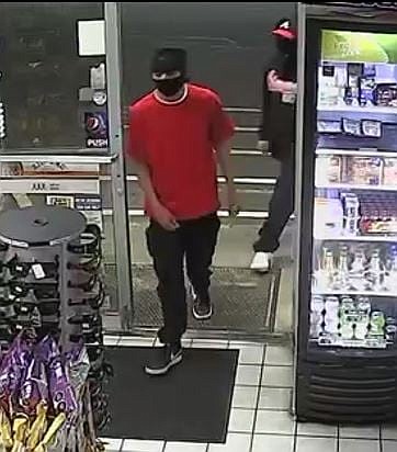 Moses Lake Police are looking for two suspects who stole beer from a convenience store, then pulled a gun on the clerk Wednesday night.