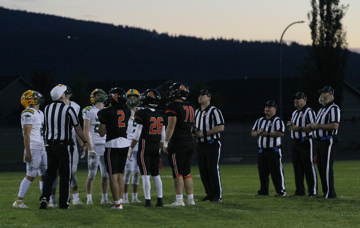 MARK NELKE/Press
High school football in North Idaho has five-man officiating crews in all classifications except for eight-man, which has four-man crews.