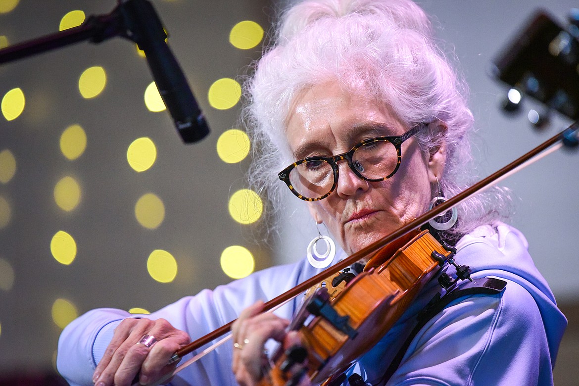 Mary Cooper performs in the senior age division at the 12th annual Glacier Fiddle Festival at Cornerstone Community Church in Kalispell on Saturday, April 9. (Casey Kreider/Daily Inter Lake)