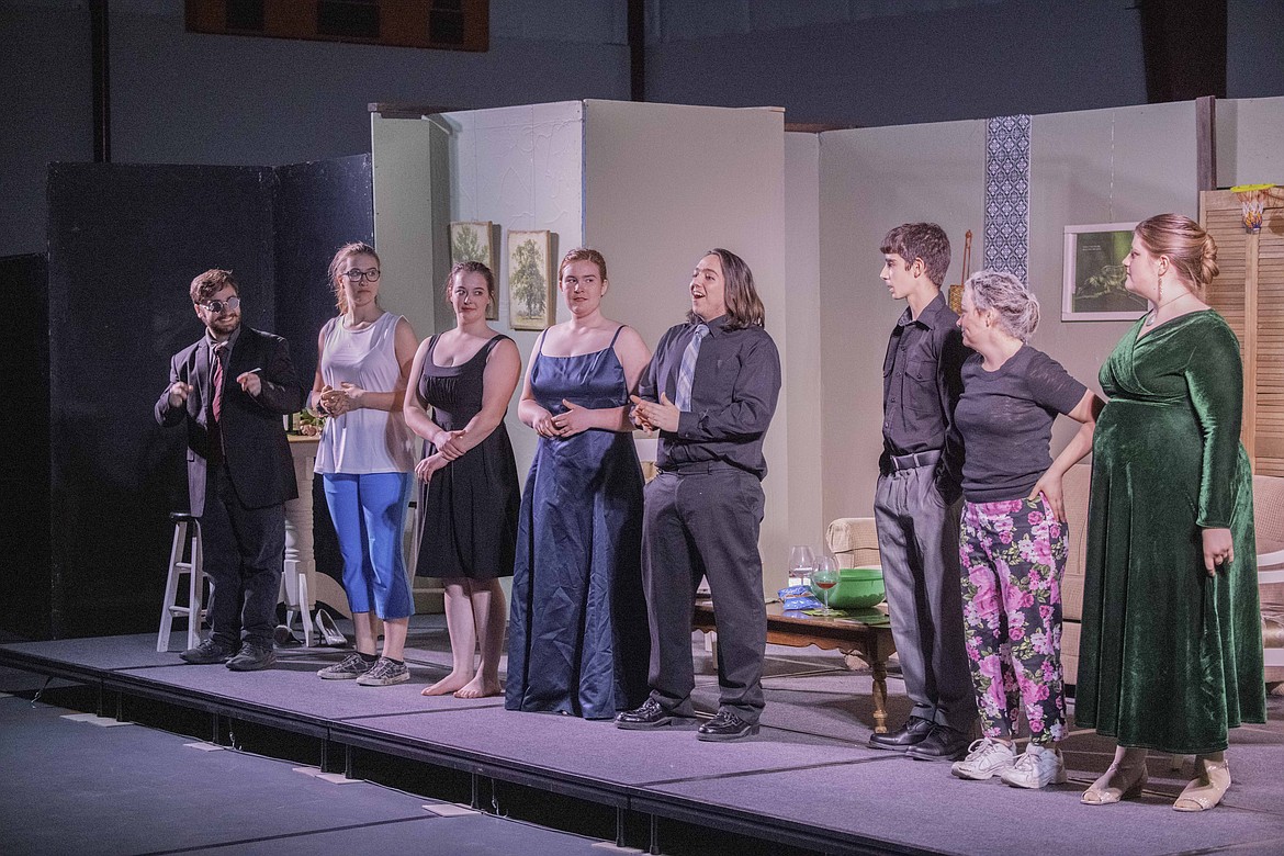 Plains High School Drama members on stage during their production of "Adam's Eve" on April 7-9 at the Plains High School gym. (Tracy Scott photos/Valley Press)