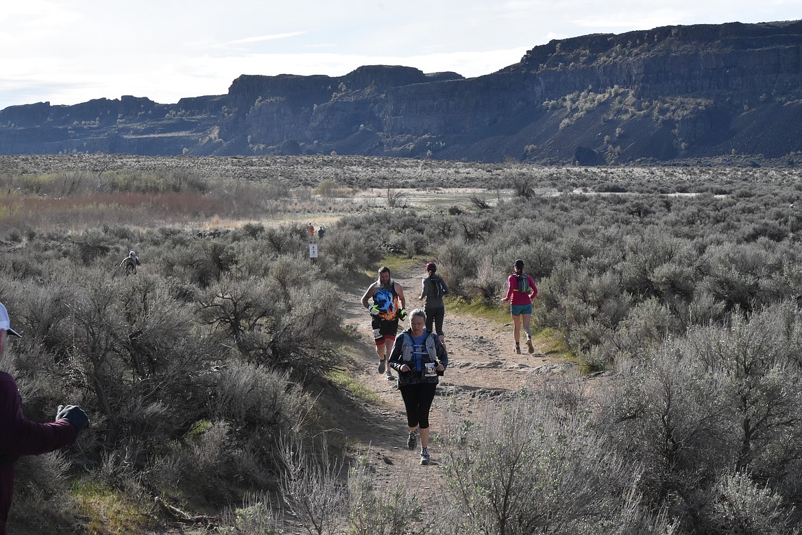The Ancient Lakes Trail Run on April 9-10 had four race distance options; 50M, 50K, 25K and 10K. Each race distance featured loops through the Ancient Lakes area.