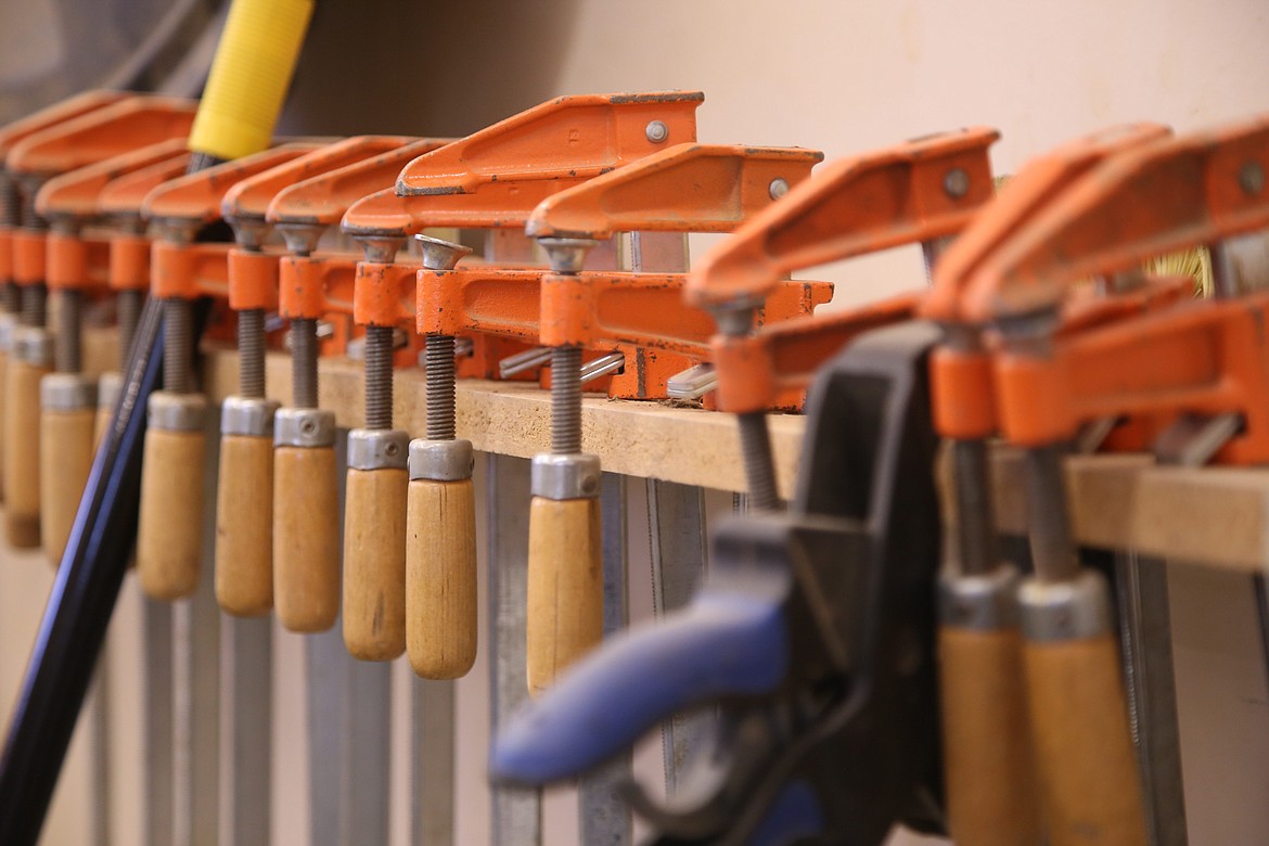 Tools align the wall along the Plant House on site at Justice Services near the Bonner County Sheriff's Office. Juveniles on probation cultivate life skills and work ethic as they construct and sell items made in the Plant House to the greater community.