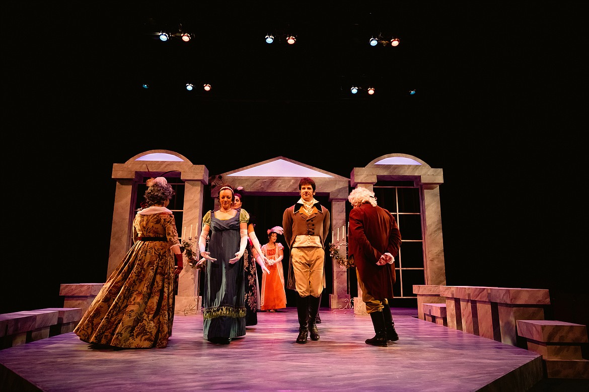 Dance scene in Whitefish Theatre Company’s “Sense and Sensibility” (photo by Matt Wetzler of Thewmatt Photography)