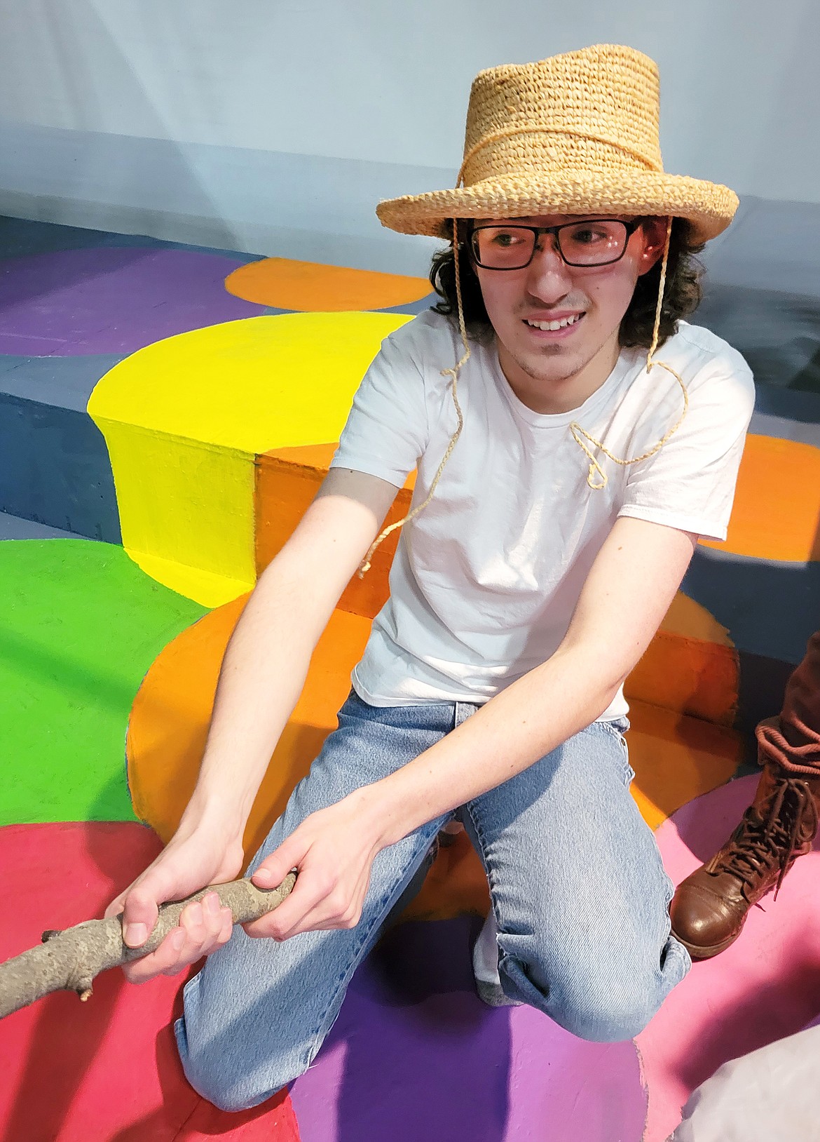 Erik Kalvig play Tom Sawyer in Wolfpack Theatre's "The Island of Dr. Libris."