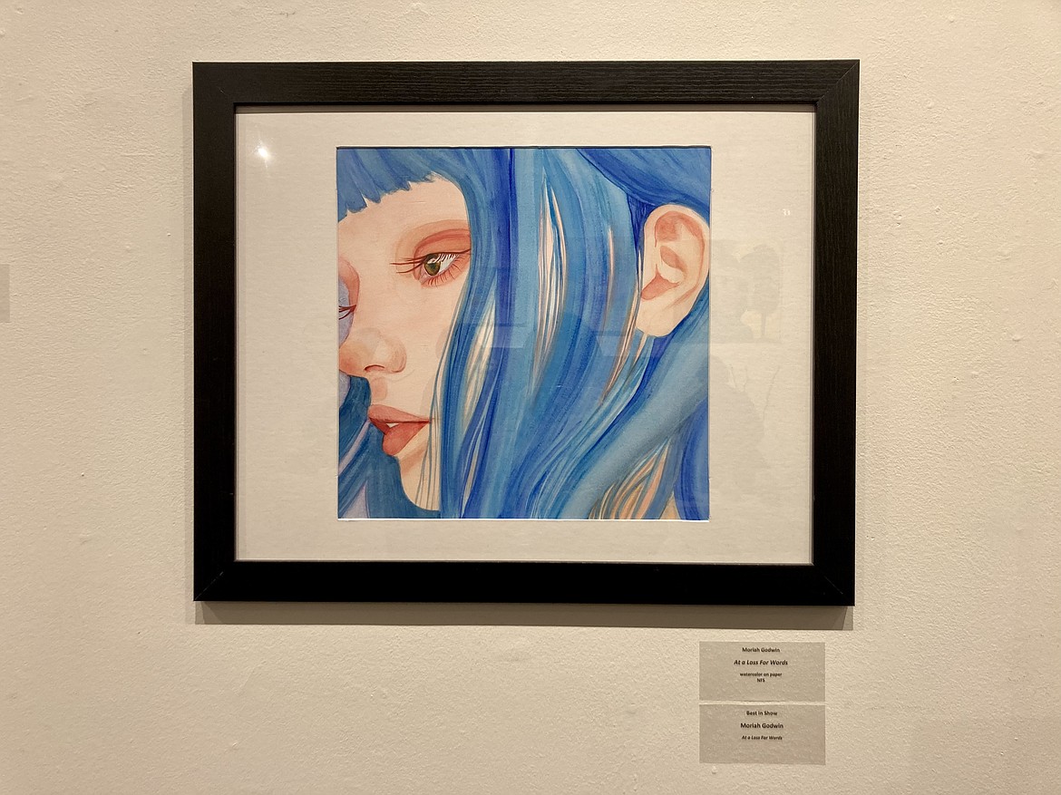 North Idaho College student Moriah Godwin received best in show for her piece, "At a Loss for Words," in the student fine arts show at the college. The show will hang through May 13. HANNAH NEFF/Press