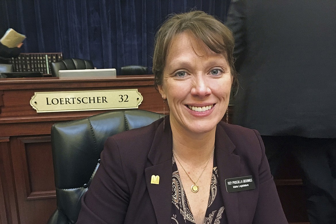 In this March 1, 2018, file photo, Idaho Republican state Rep. Priscilla Giddings sits at the Capitol in Boise.