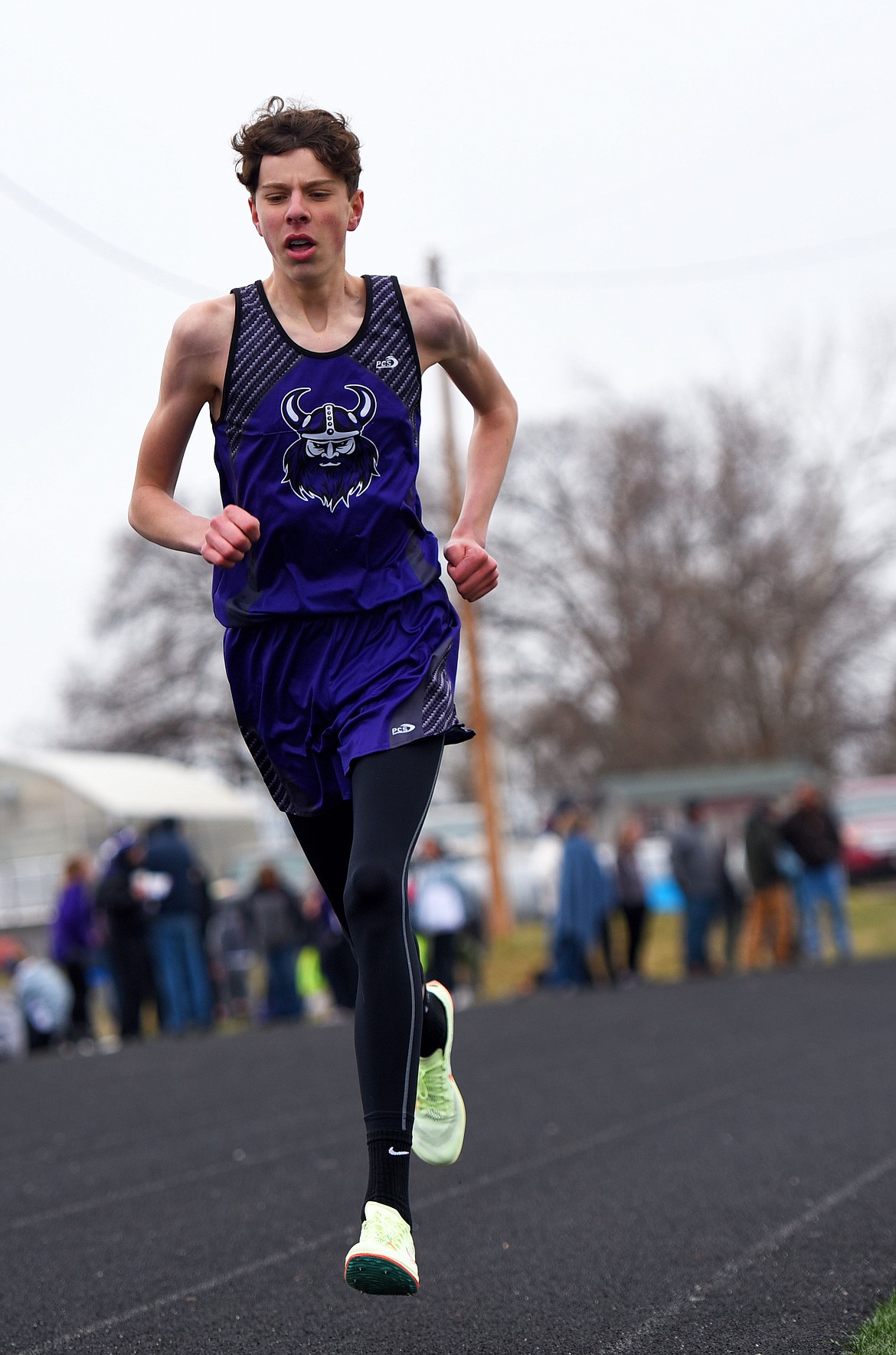 Charlo sophomore Hayden Smith finished third in the 1,600 meters at the Dilly Bar Invitational. (Scot Heisel/Lake County Leader)