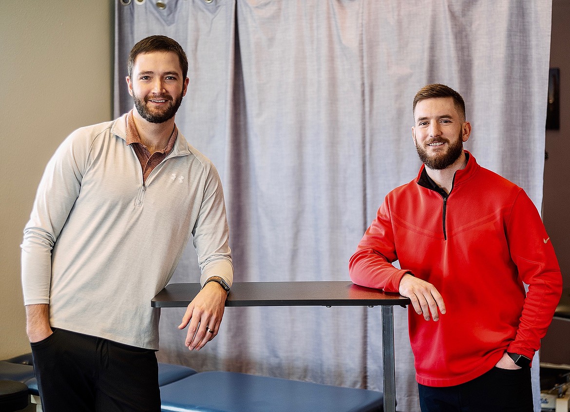 Nick Emerson and Devyn Rocker of Berube Physical Therapy of Columbia Falls. (Chris Peterson/Hungry Horse News)