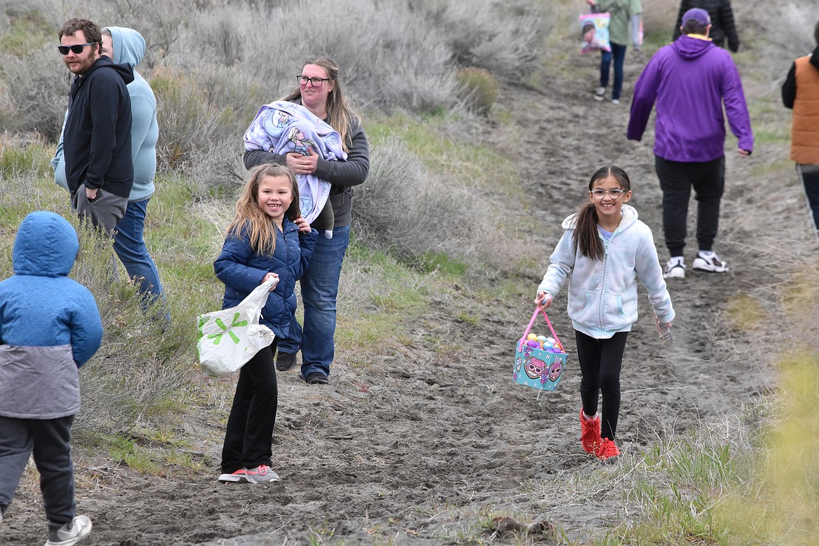 Around 20,000 eggs were hidden amongst the sand and sagebrush of the Moses Lake Sand Dunes on April 16.