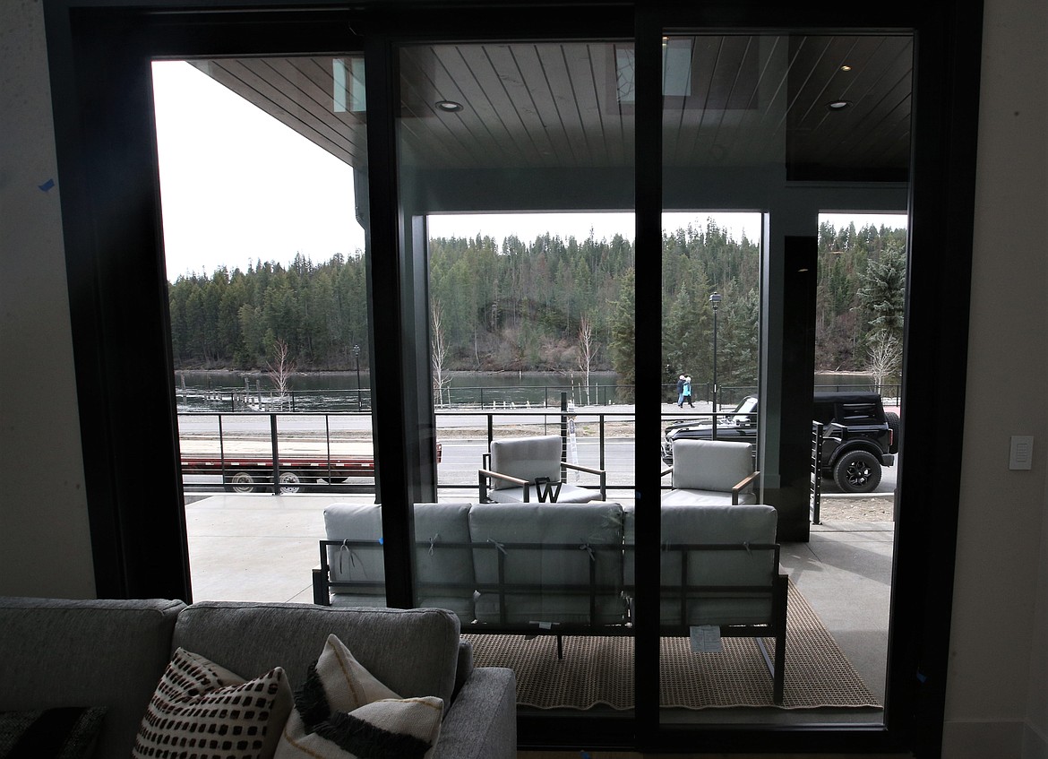 A view out the front window of the home recently sold at the Atlas Waterfront development.