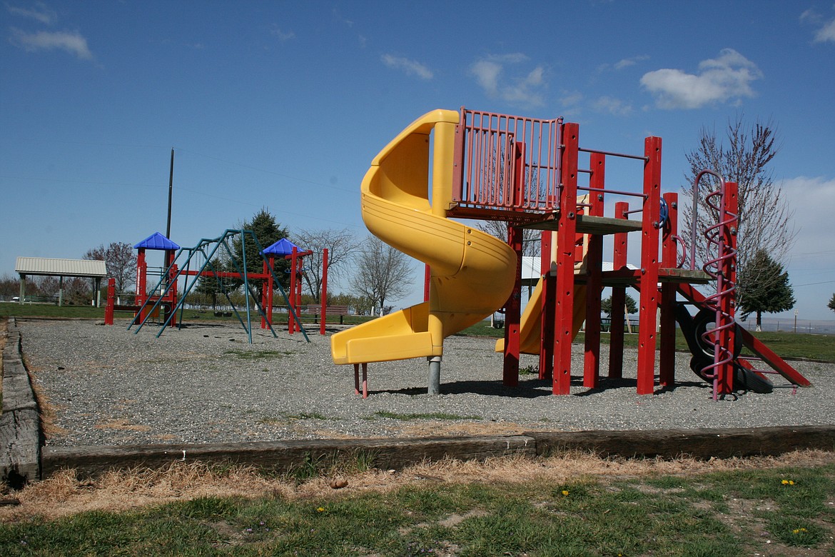 The playground at PJ Taggares Park west of Othello. The Othello City Council approved the purchase of the park last week.