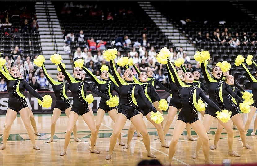 The pom routine won the Moses Lake High School Molahiettes one of their two state championships during state competition in late March.