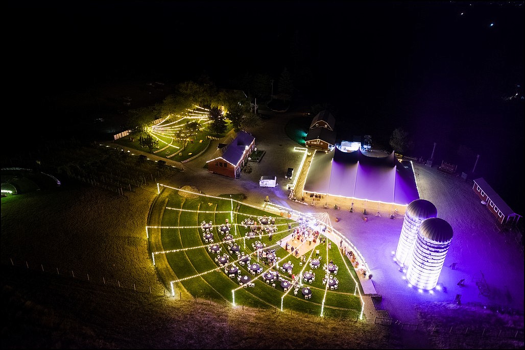 An aerial view of Settlers Creek event center which is the site of Tesh's "Reach For the Stars" fundraiser July 28.