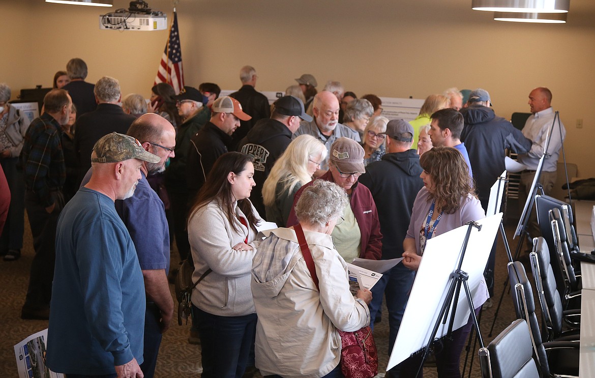 Officials from the Idaho Transportation Department, as well as project engineers, gathered at the Northern Lights building in Sagle to provide information to the public regarding the upcoming changes to U.S. 95 between Sagle Road and Long bridge.