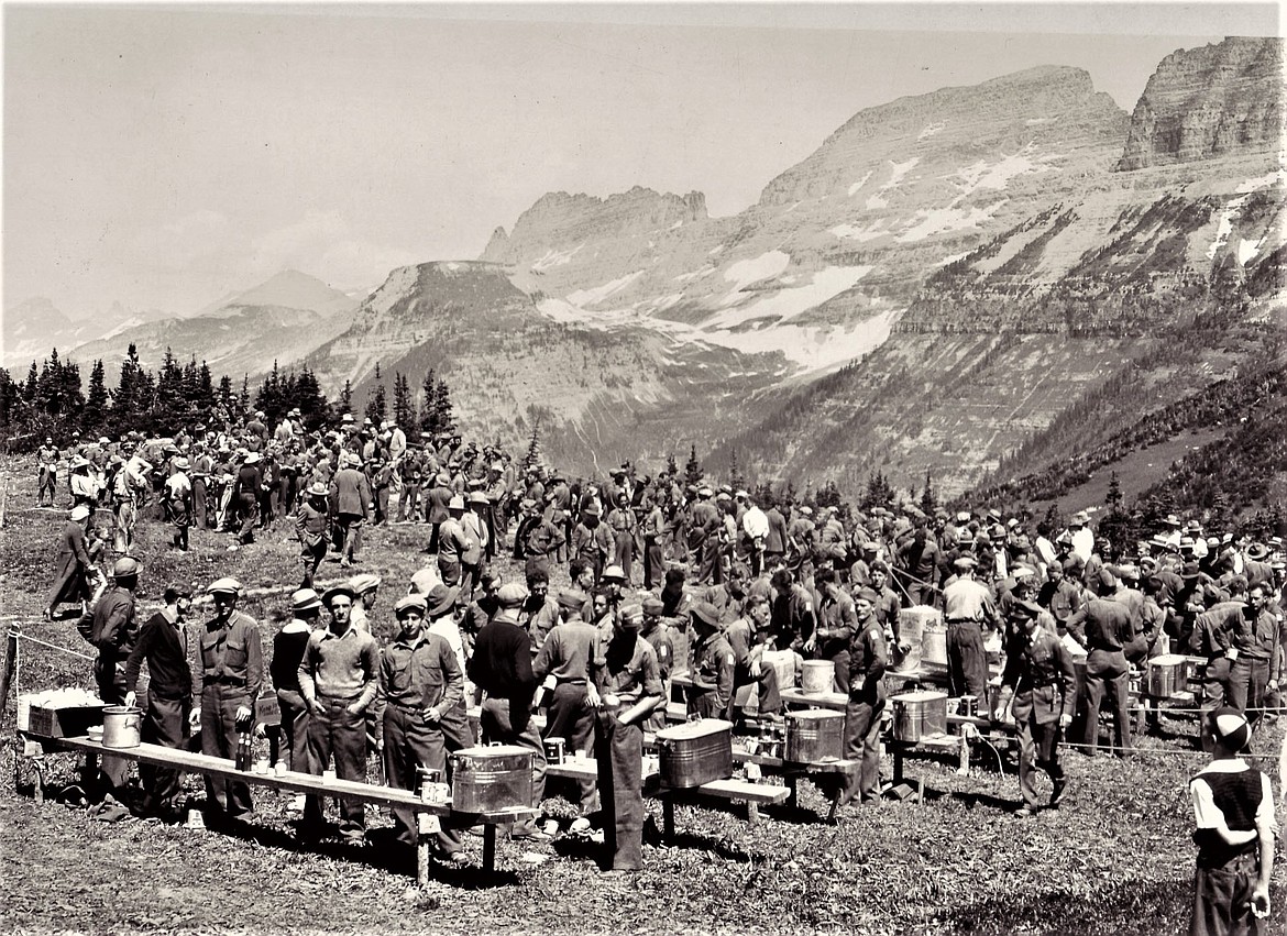 Lunchtime for the crew at Logan Pass. (Photo provided)