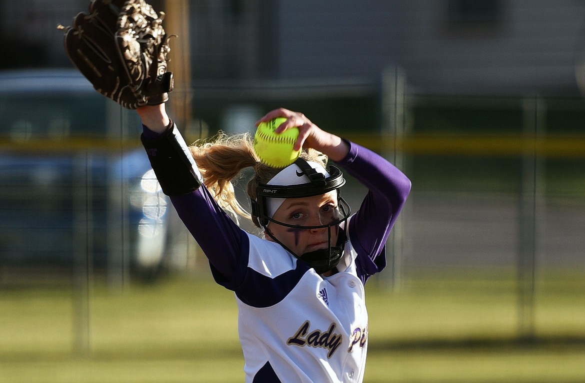 Polson ace Katelyne Druyvestein allowed nine runs in less than three innings against Columbia Falls, but just one run was earned. (Scot Heisel/Lake County Leader)