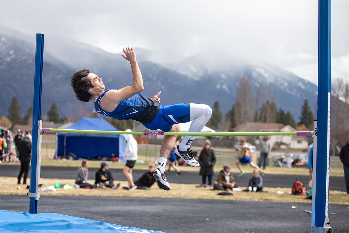Jace Duval competes in the high jump. (JP Edge photo)