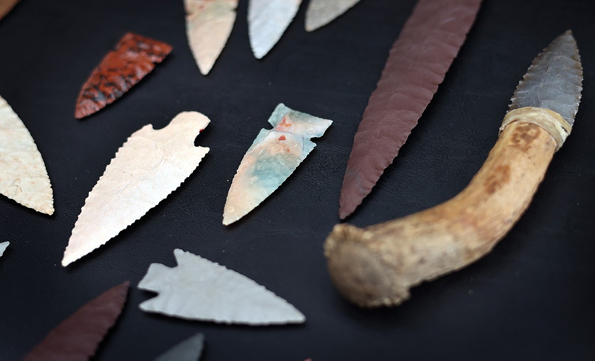 A selection of stone tools created by Kila's Tom Blais. (Jeremy Weber/Daily Inter Lake)