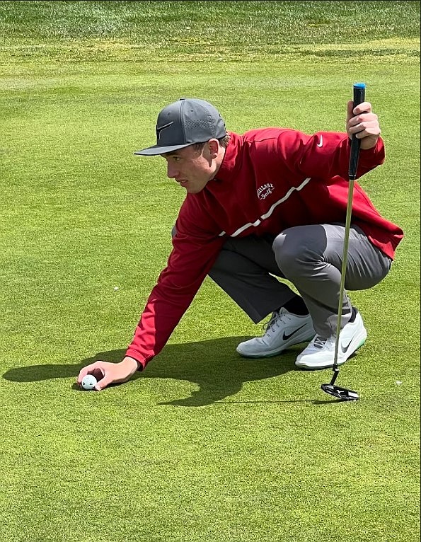 Caiden Gubler, a senior at Moses Lake High School leads the Chiefs golf team with a season low score of 81.