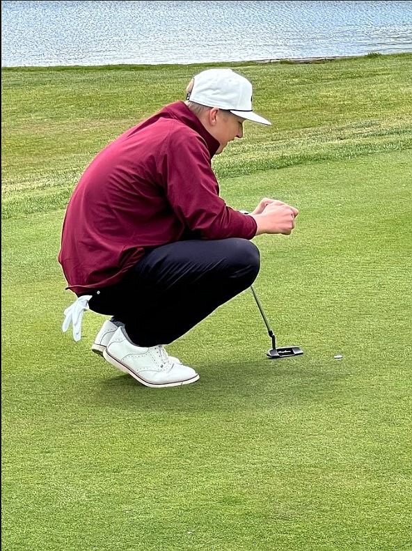 Moses Lake High School freshman Quinten Whittall holds the No. 2 spot on the Chiefs golf team. He scored a low of 84 this season.