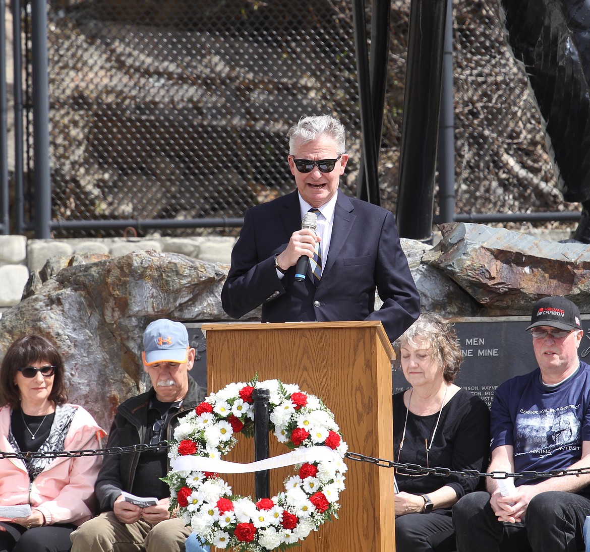 Idaho Gov. Brad Little was the keynote speaker for the ceremony on Monday morning.