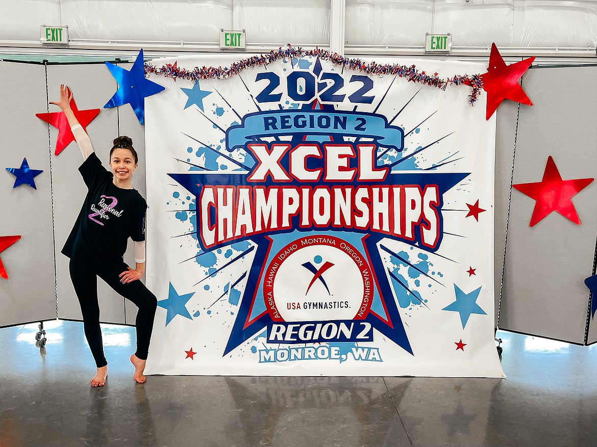 Courtesy photo
Avant Coeur Gymnastics Xcel Gold Julianna Bonacci at the regional championships in Monroe, Wash.