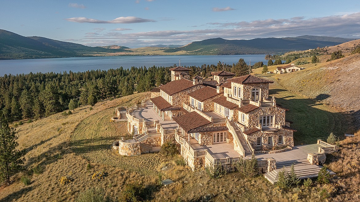 Cromwell Island in Flathead Lake is up for sale at $72 million. The private island includes the main home and guest house. (courtesy of Bill McDavid, Hall and Hall Partners)