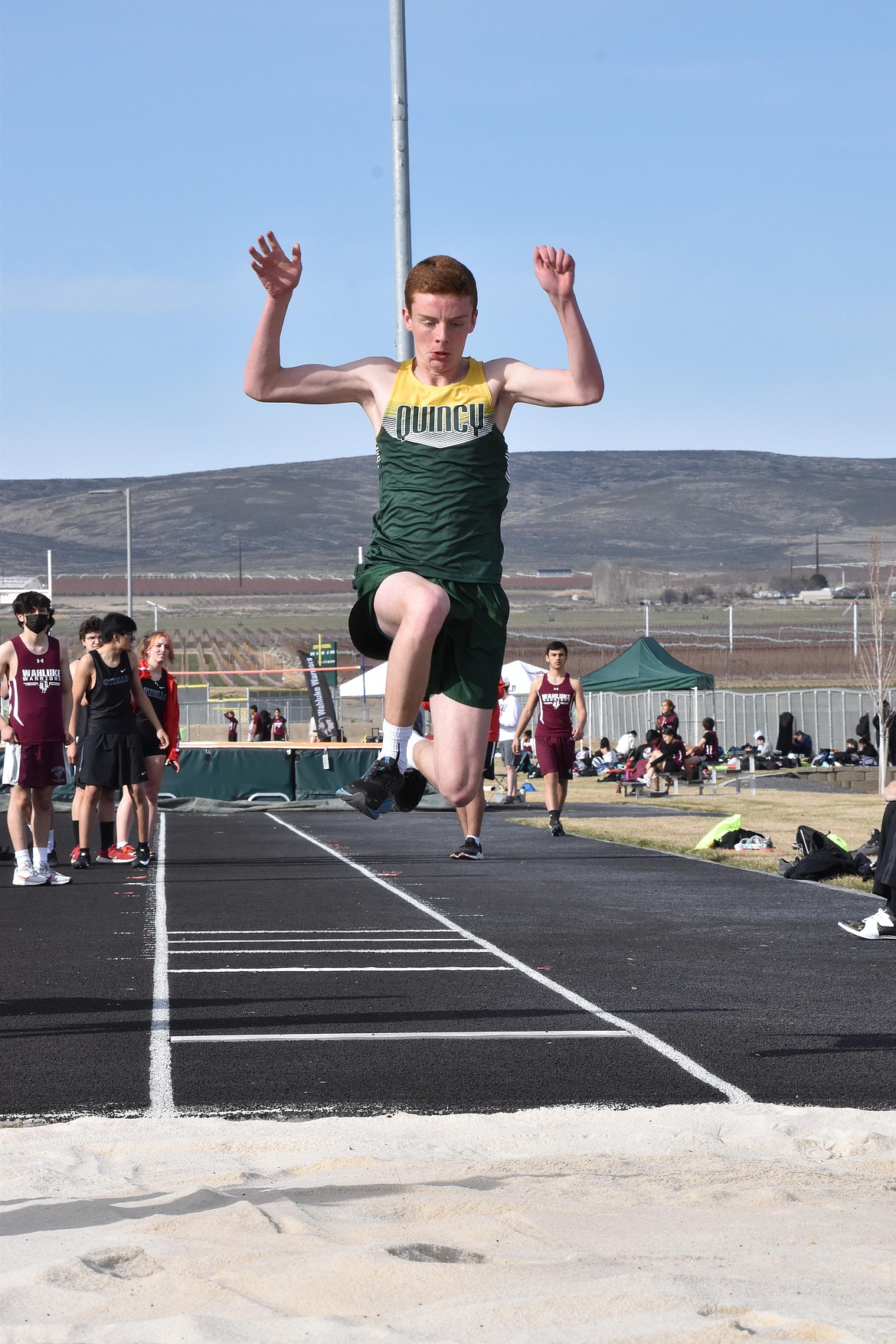Quincy’s Levi Kukes placed second in the 3200-meter run at the Connell Invite on April 29. Kukes also participated in the 400-meter dash during that meet.