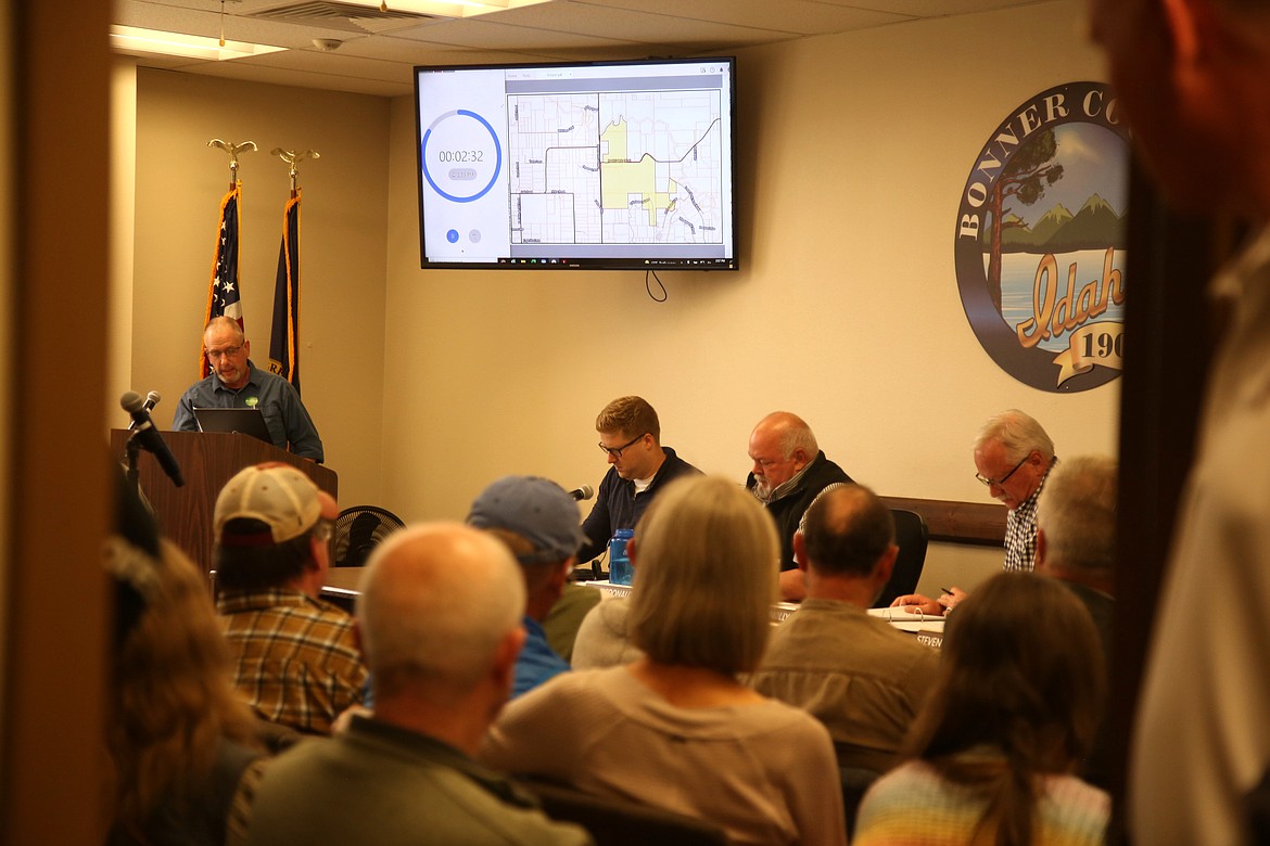 Over 100 people attended a reconsideration hearing following the Feb. 9 decision by Bonner County commissioners to rezone 714-acres in the Selle Valley to Ag/Forest 10-acre minimums, from 20-acre minimums. A grand majority of those who chose to speak are against the rezone.