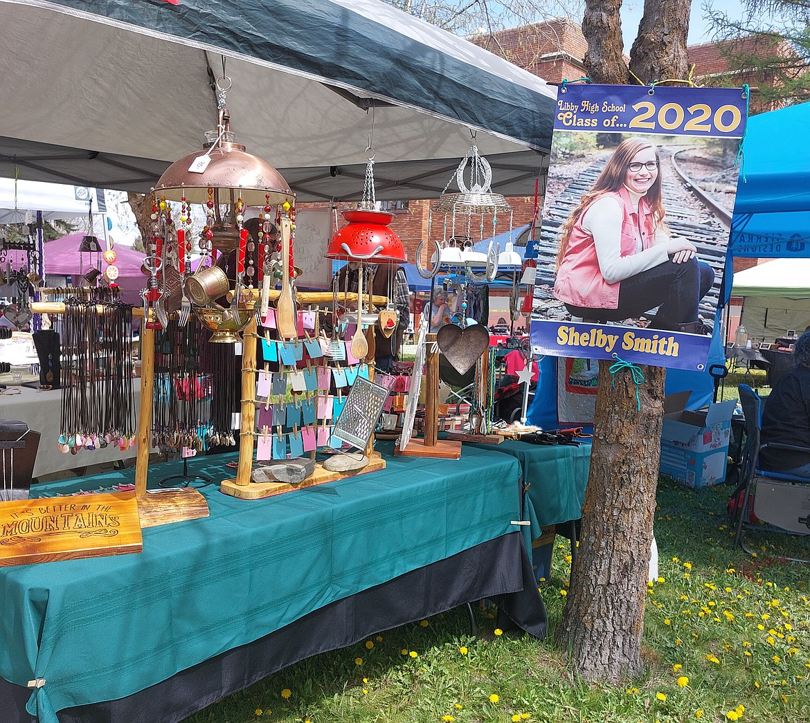 The jewelry booth for Shelby Smith at the Libby Vendors Market.