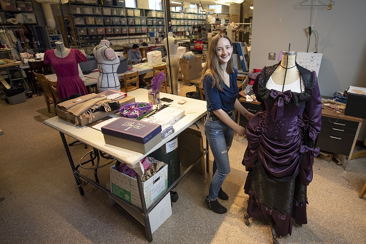 Morgan Brooks turned her love for sewing into a career as a costume design graduate from the University of Montana's School of Theatre and Dance. The bustle period of clothing is a particular favorite and the subject of her senior project. (Photo courtesy UM News Service)