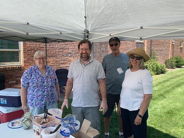 Members of the Post Falls Historical Society serving ice cream at Post Falls Days 2021. From left: Cindy Mead, Joe Butler, Ed Adamchak and Carol Yost.