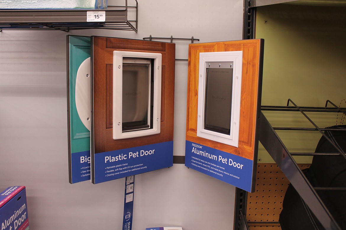 Pet doors range from the very basic, shown here, to sophisticated electronic versions that can identify your dog or cat individually.
