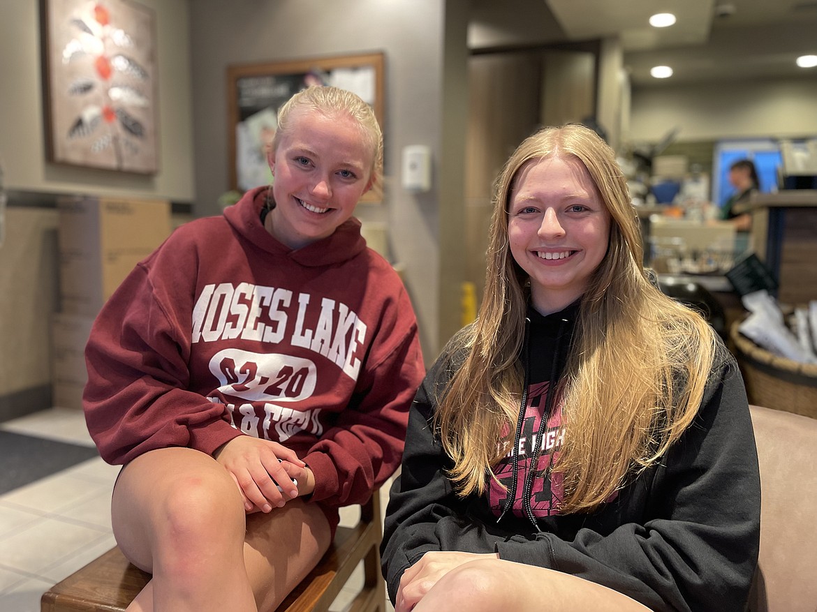 Exchange students Elén Lovas, 18, from Norway, and Lena Hartmann, 17, from Germany, spent the last year studying at Moses Lake High School as part of an Education First exchange program. Both are heading back to their home countries on June 9, roughly a week after the MLHS 2022 graduation ceremony.