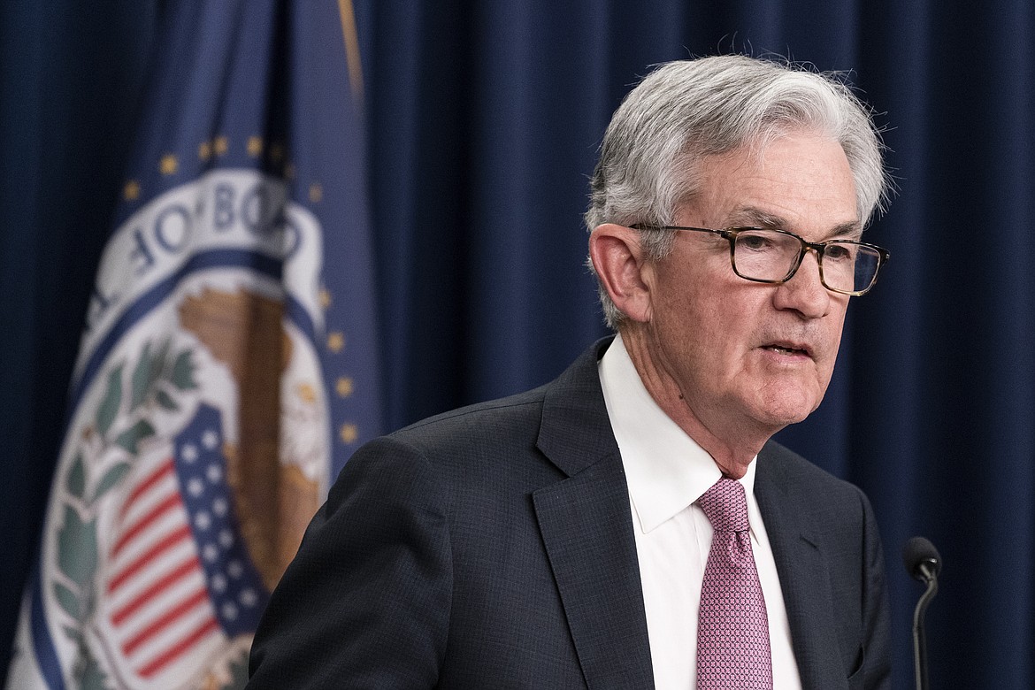 Federal Reserve Board Chair Jerome Powell speaks during a news conference at the Federal Reserve, Wednesday, May 4, 2022 in Washington. (AP Photo/Alex Brandon)