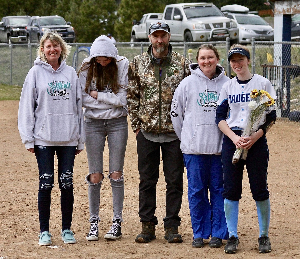 Rose Owens and her family were honored at the softball senior night.