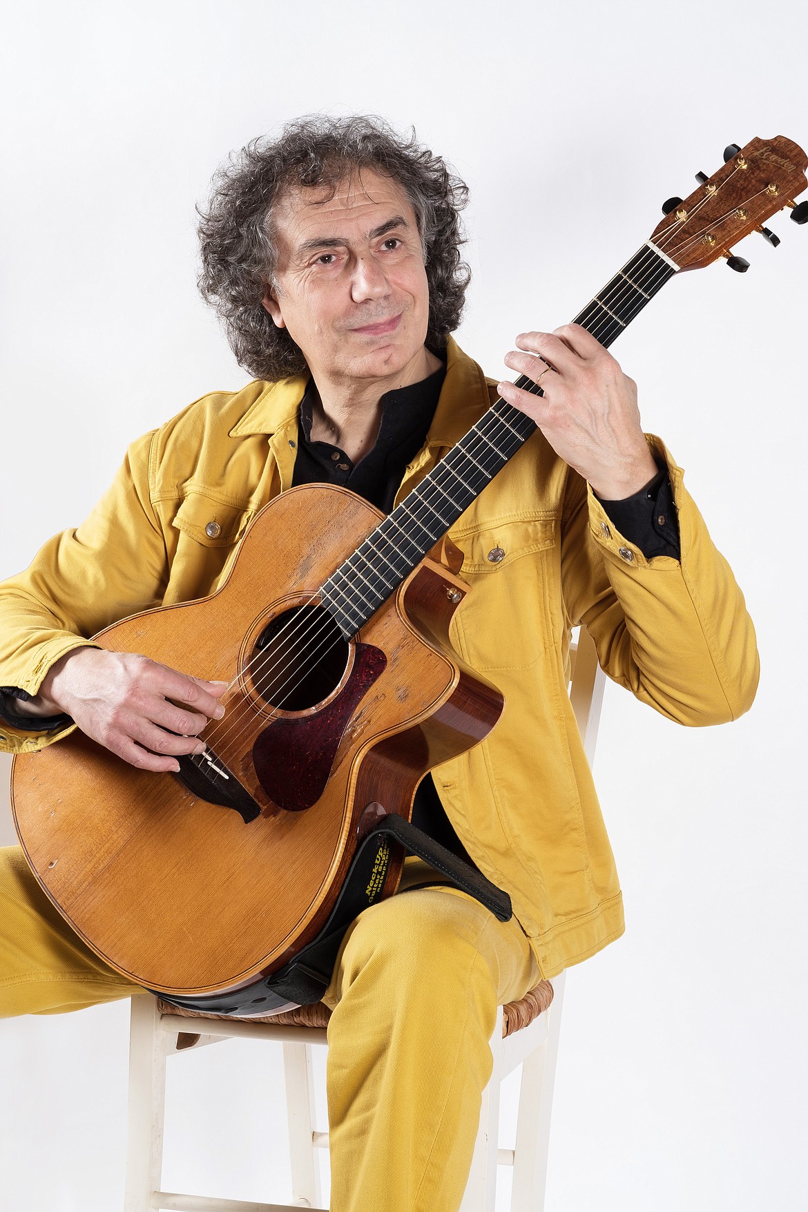 Pierre Bensusan, pictured, will visit North Central Washington for a series of free concerts, including Moses Lake Wednesday and Cave B Winery near Quincy Saturday. The French guitarist lives in Paris and is traveling to promote his album that came out just before the pandemic began.