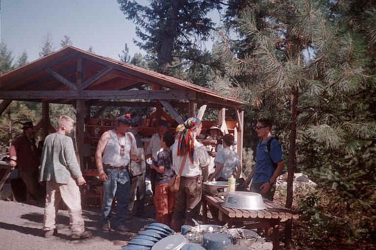 Boy Scout Troop 1933 visits Cowles Camp in 2001. (photo provided)