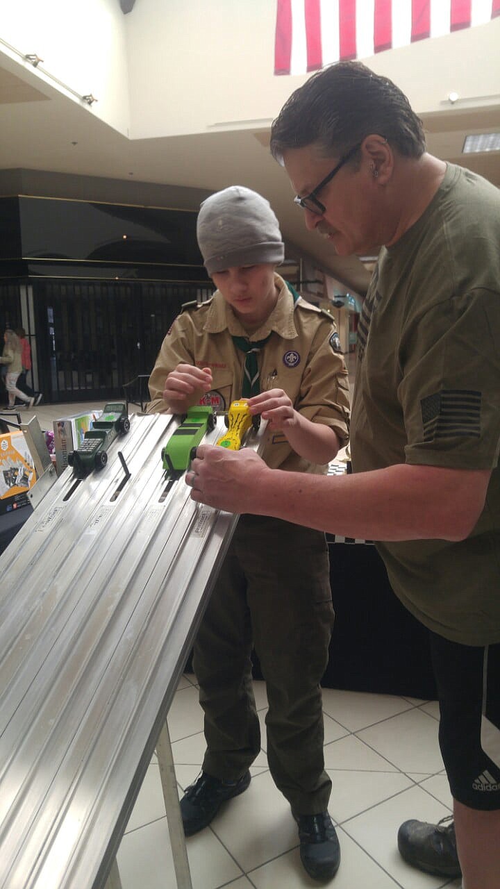 Boy Scout Troop 1933 holds their pinewood derby in April. (photo provided)