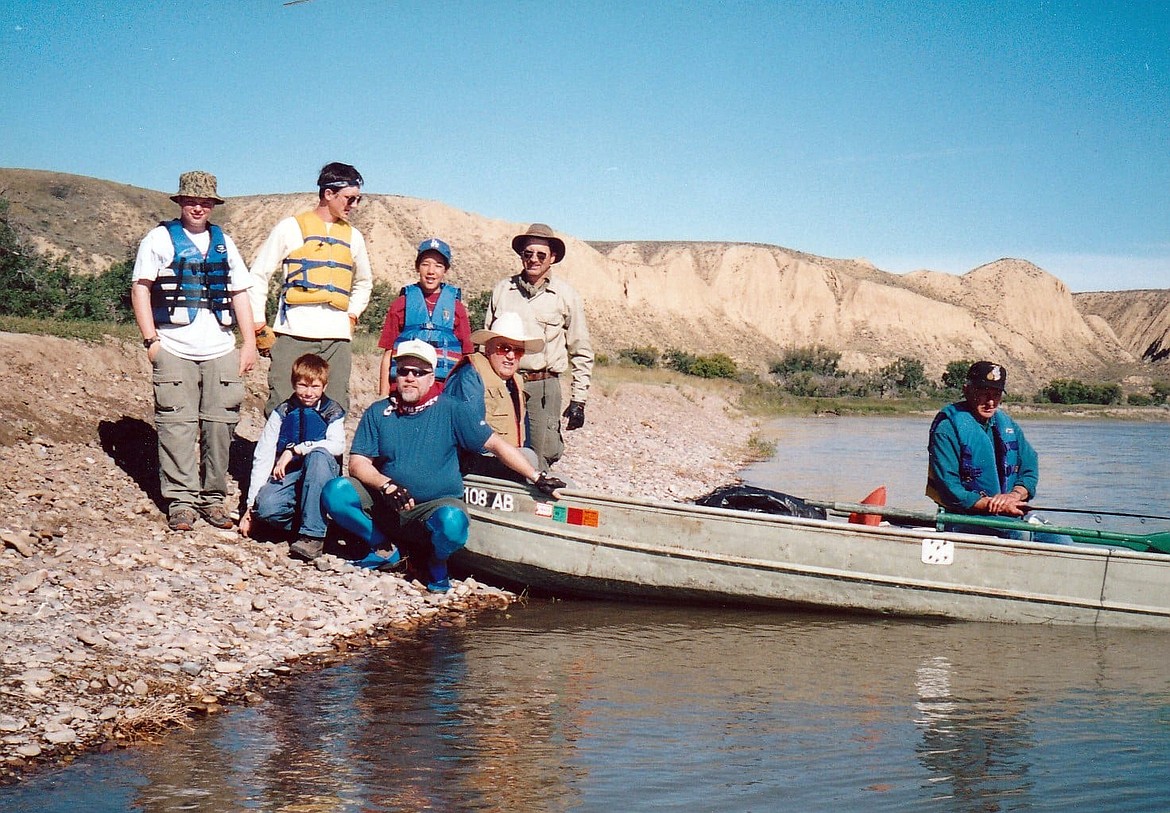 Members of Boy Scout Troop 1933 on their Lewis & Clark Commemorative Float Trip in 2003. (photo provided)