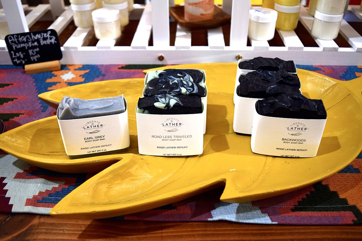 A sample of a few of Angela Clay’s more minty scented soaps. While the process for making them can be a bit messy, the end result makes for a refreshing bath or shower.