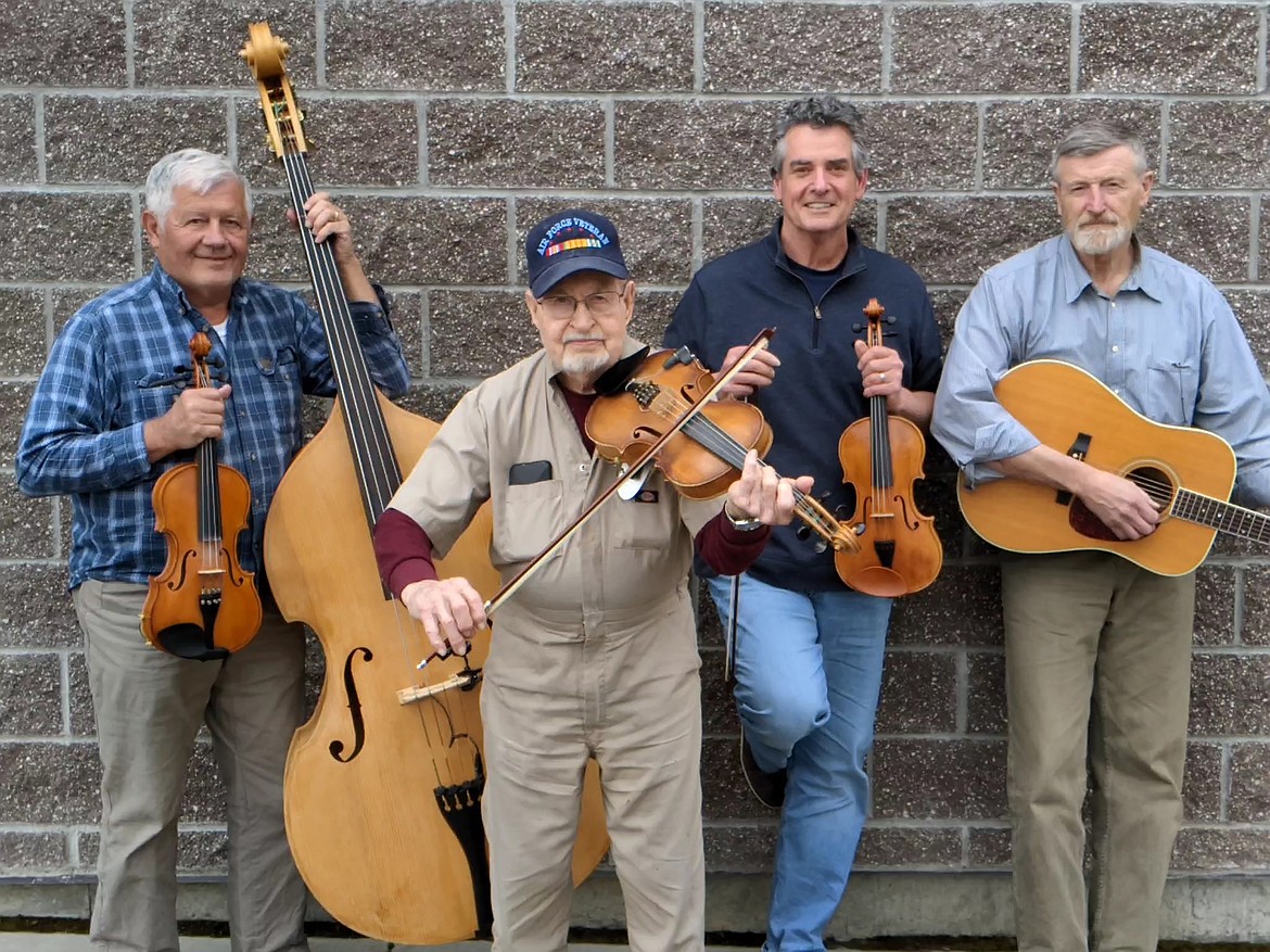 Officers of the newly activated District 1A Idaho Old-time Fiddlers Association local chapter, from left: are vice chairman, Mike Boeck; chairman, Les Tucker; reporter/historian, Dave Gunter; and secretary Don Davis. Not pictured is treasurer Dave Immel.