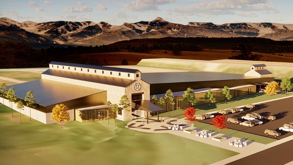 An artist rendering by Cushing Terrell Architects shows the Flathead Valley Youth Center, a center directed at athletics and arts being developed by a nonprofit, planned for just north of Kalispell.