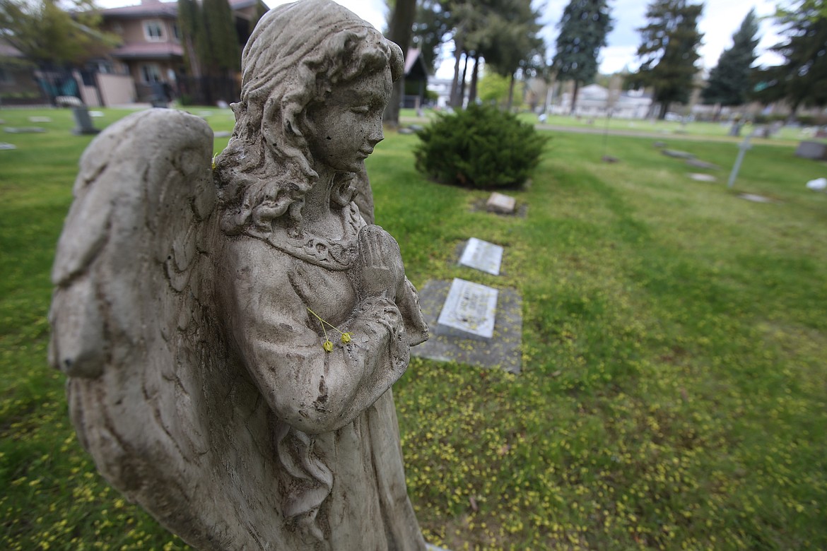 A "Guardian Angel" statue was added to St. Thomas Catholic Cemetery on Friday.